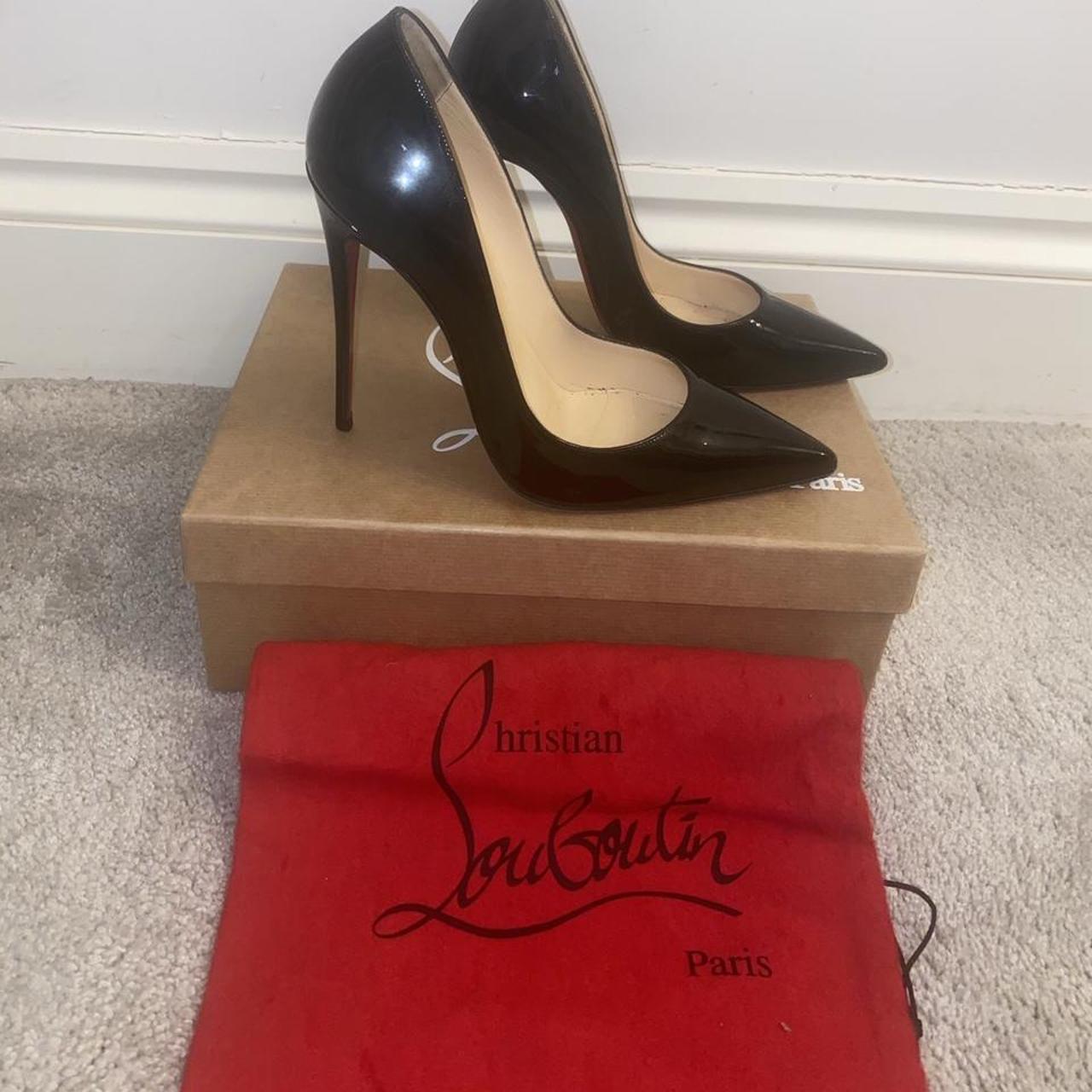 Christian Louboutin so kate heels in black Worn... - Depop