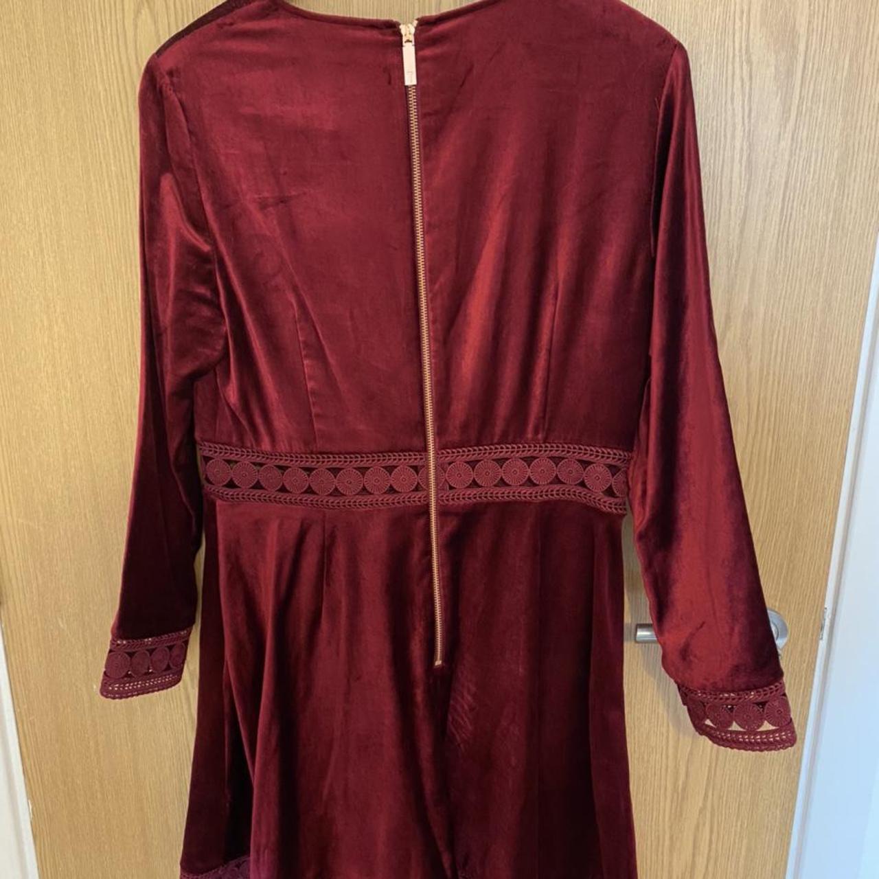 Ted baker red hot sale velvet dress