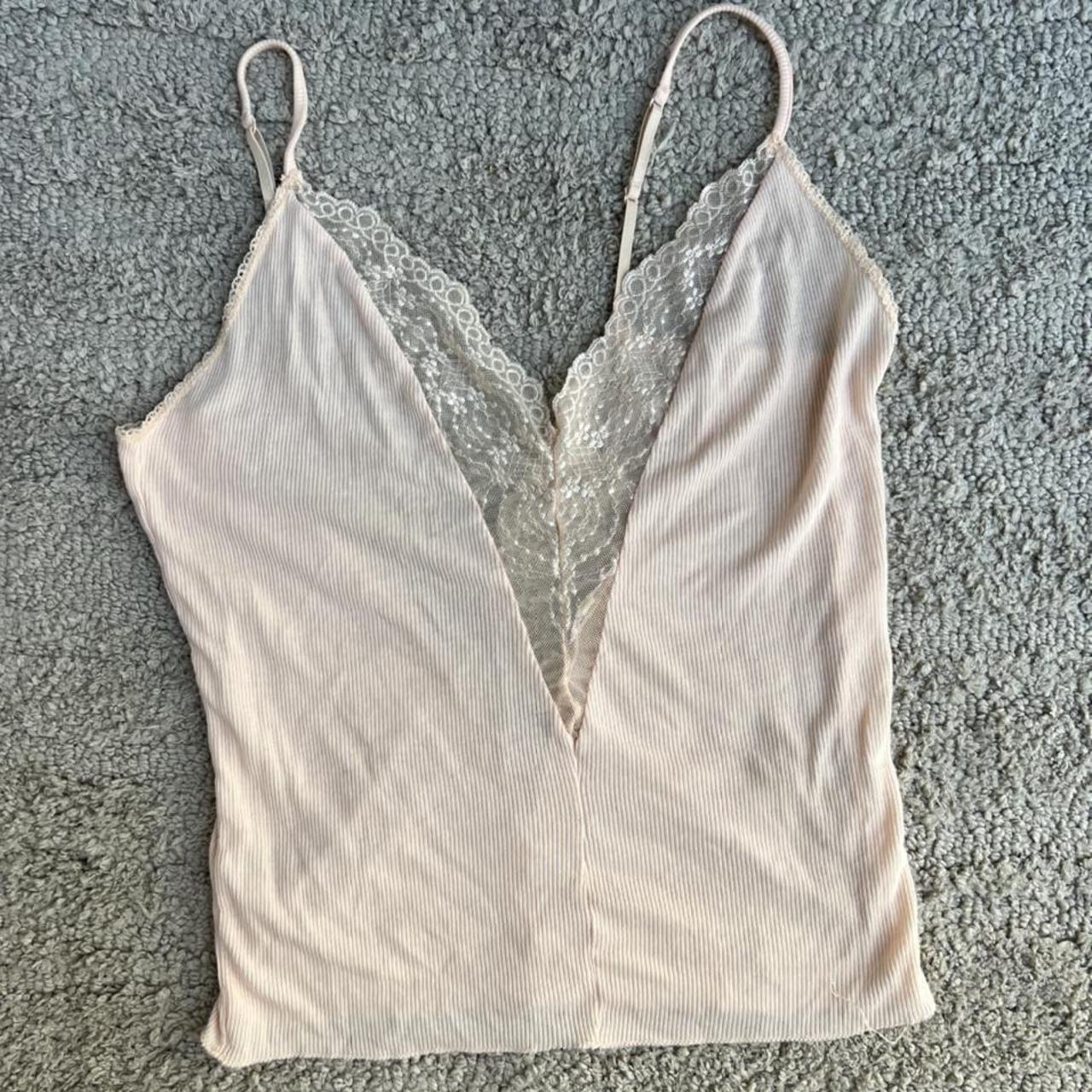 Out from Under Lace Lingerie Tank with adjustable... - Depop