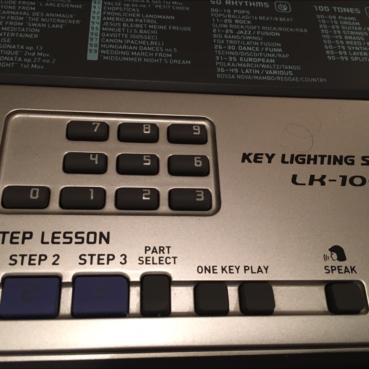 Casio key lighting system LK 100 piano Depop