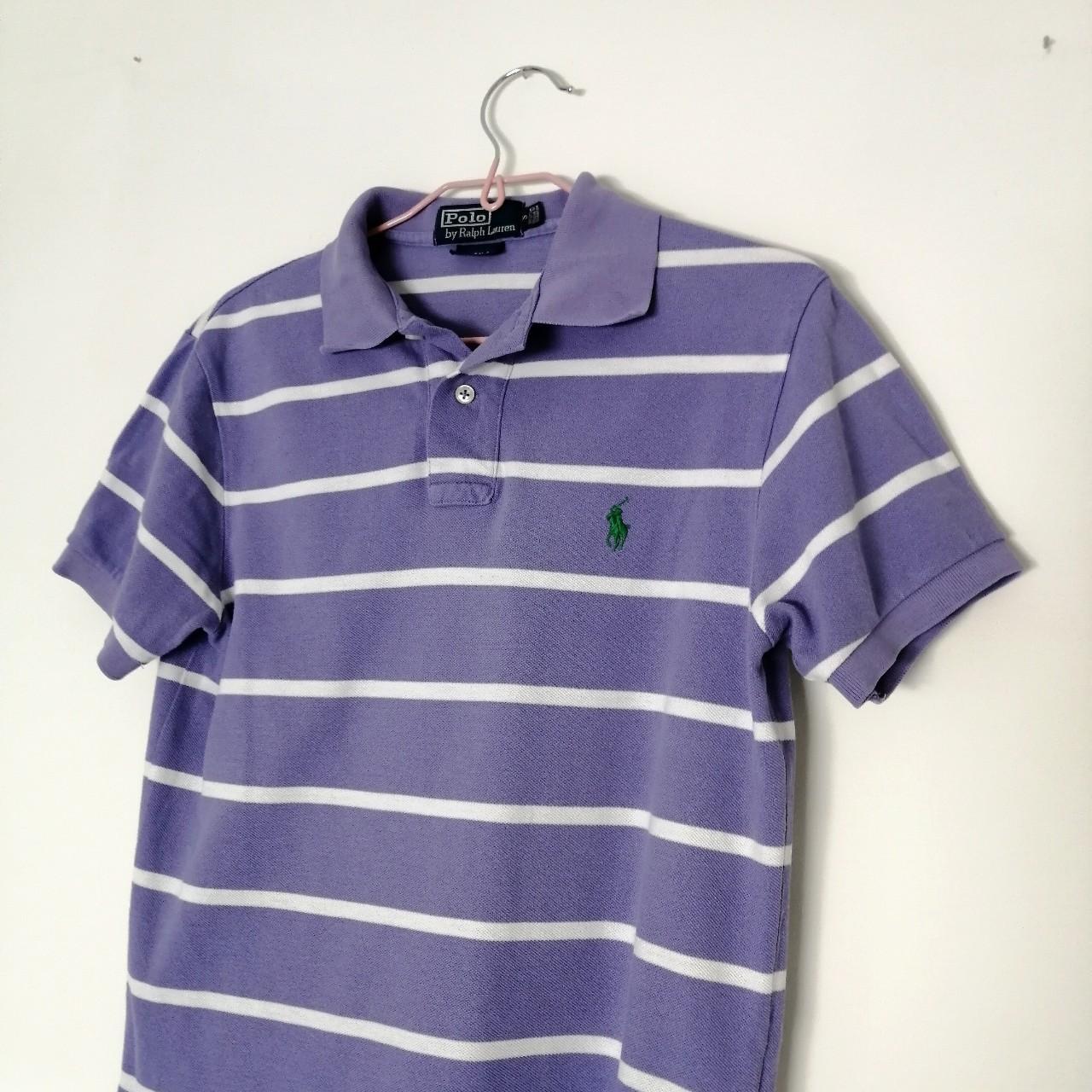 Vintage Ralph Lauren polo shirt. Purple / lylac and... - Depop
