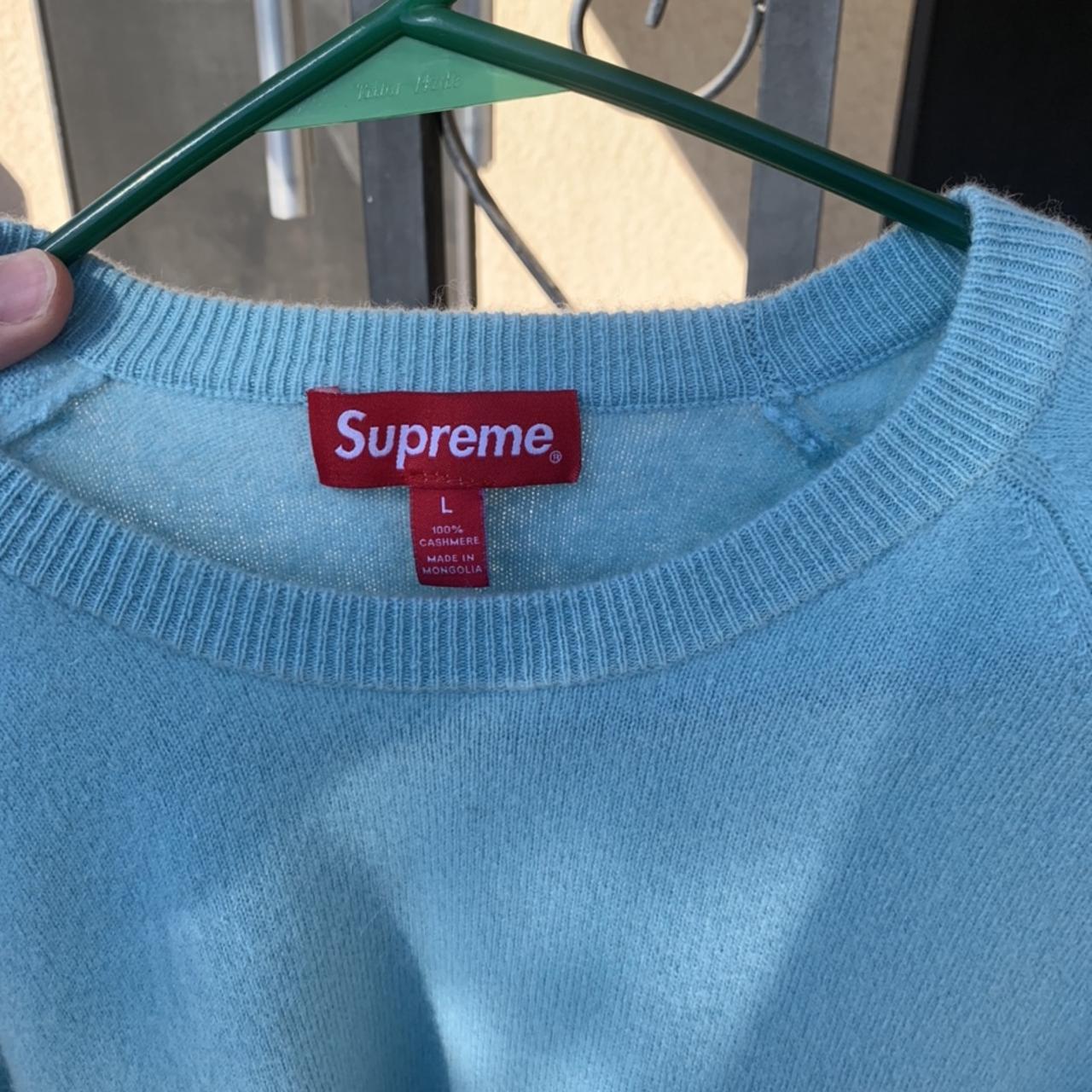 2017 supreme cashmere sweater 10/10 condition, v rare - Depop