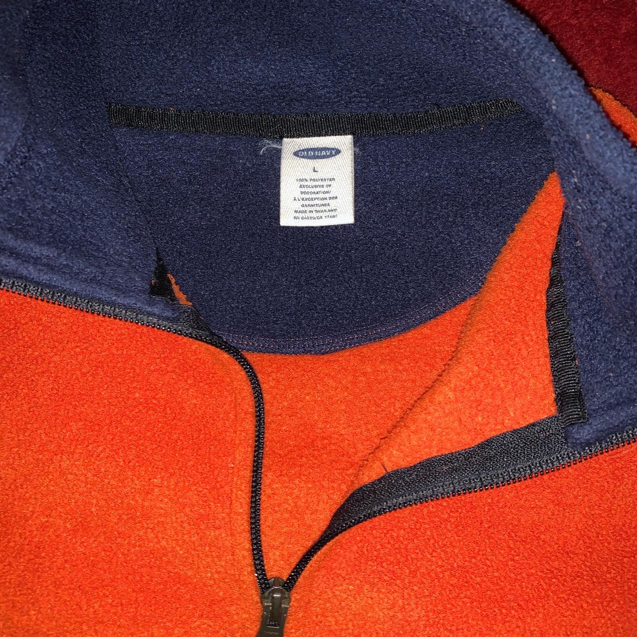 Old Navy Men's Orange and Navy Sweatshirt | Depop