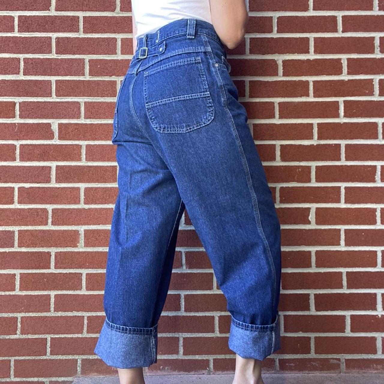 Vintage Lee Riveted carpenter jeans. Has buckle back... - Depop