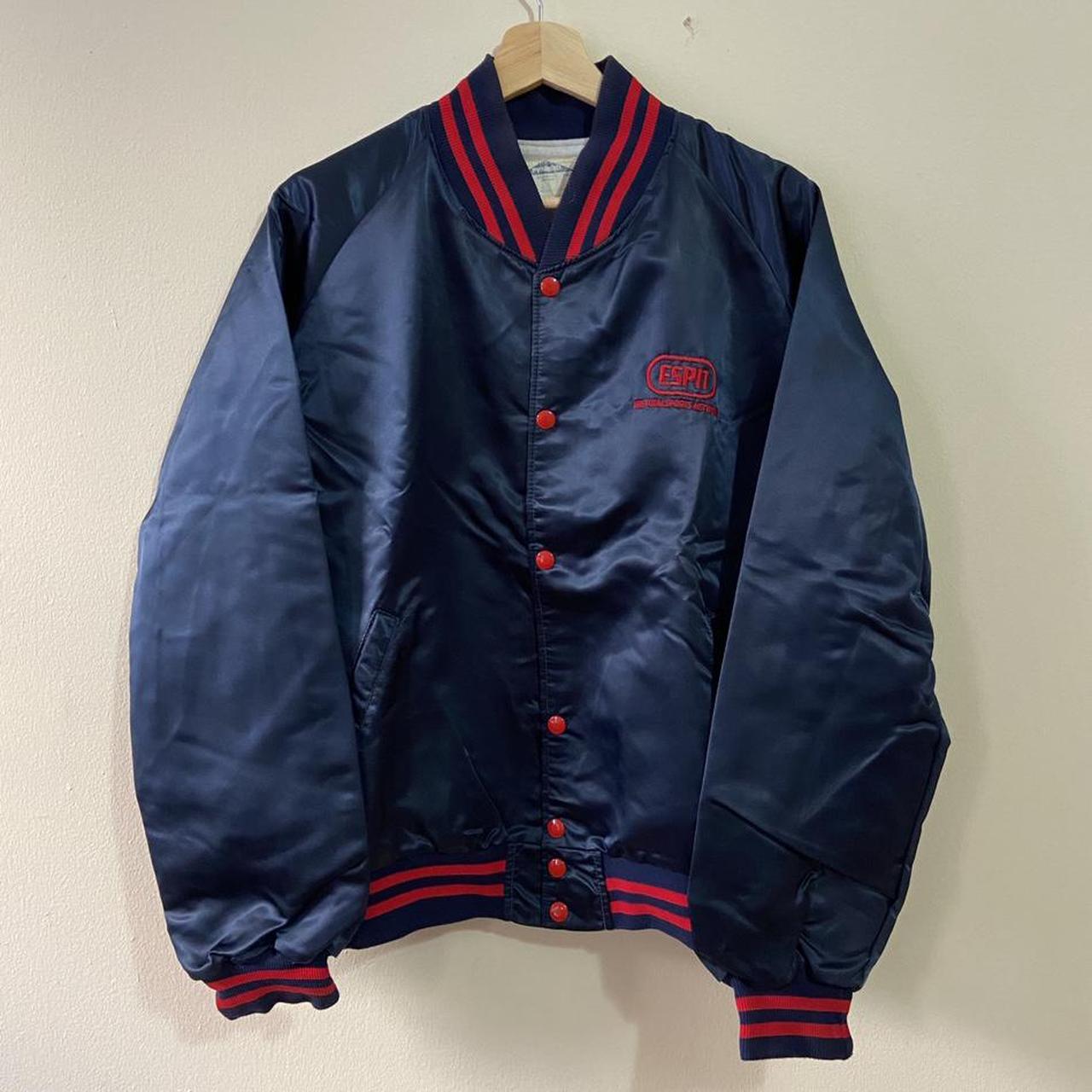 Men's Navy and Red Jacket | Depop