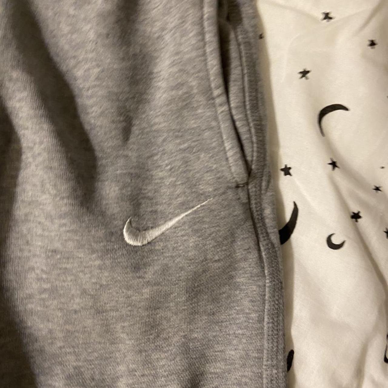 nike swoosh grey joggers uk 8/large Depop
