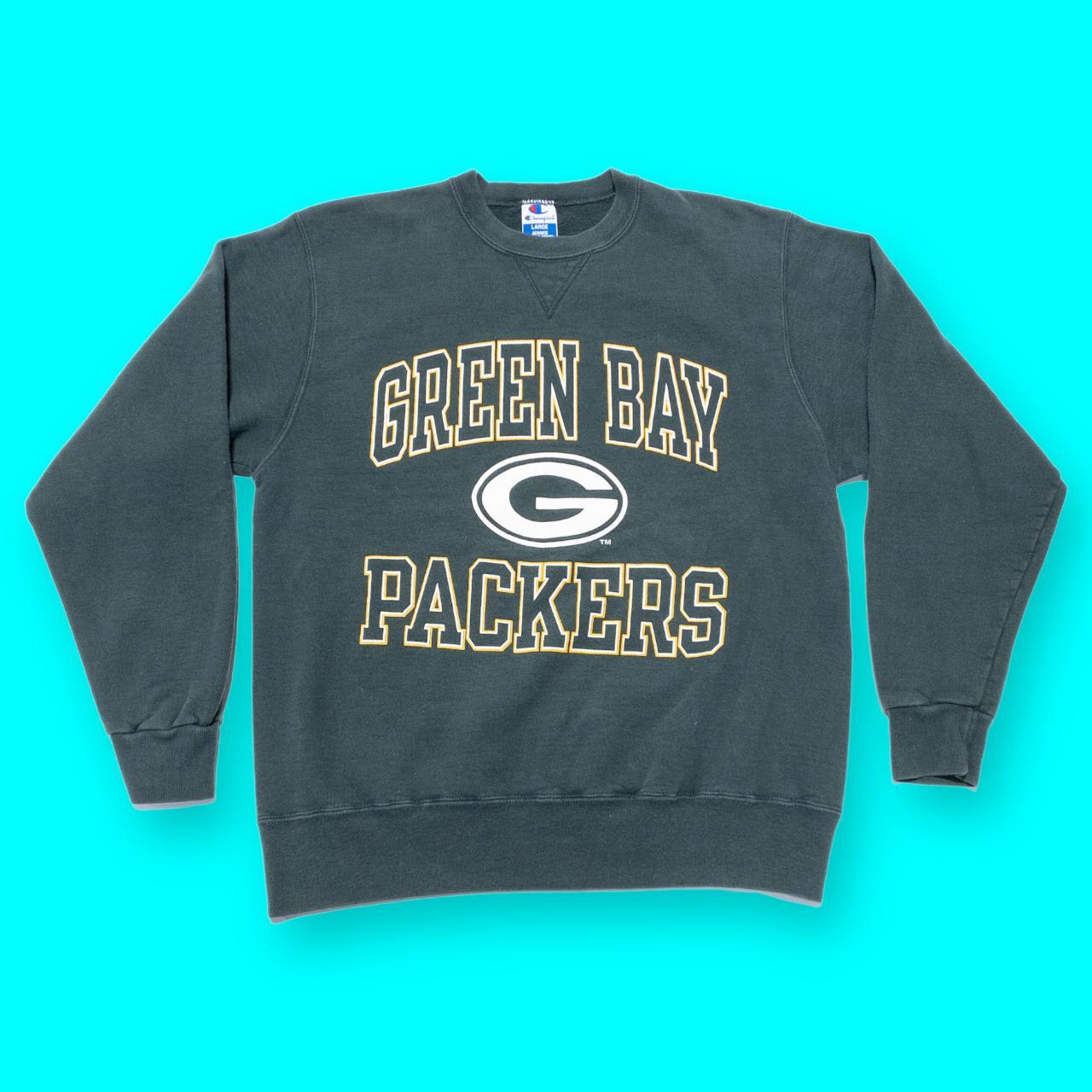 Vintage 90s Green Bay Packers Crew Neck Sweatshirt L - Depop