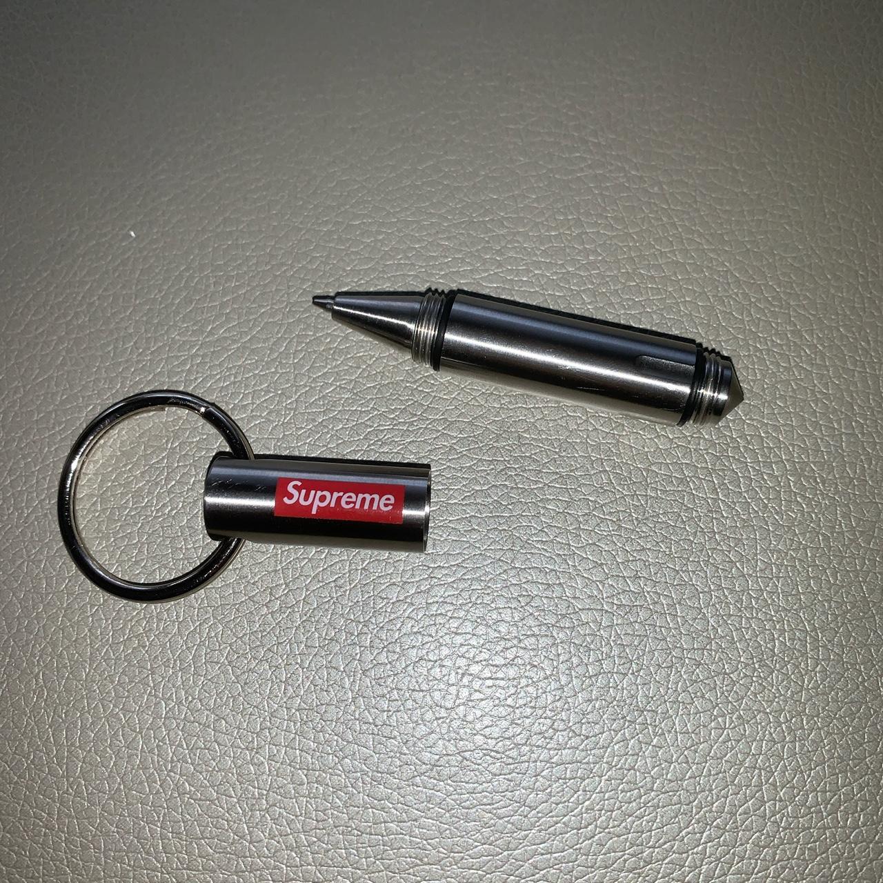 Supreme SS16 Keychain Pen Stainless Steel, pen ink - Depop