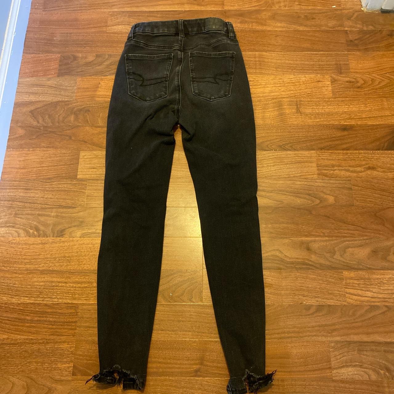 Curvy Super High Waisted Black American Eagle Dream - Depop