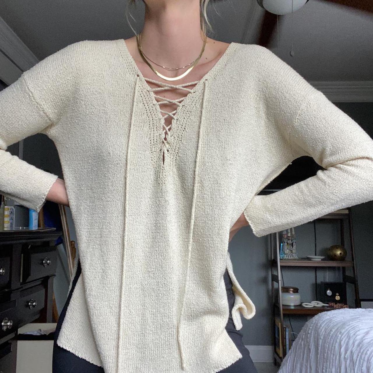 Zara sweater with outlet ties