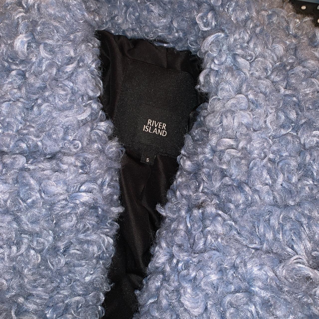 River island blue on sale teddy bear coat