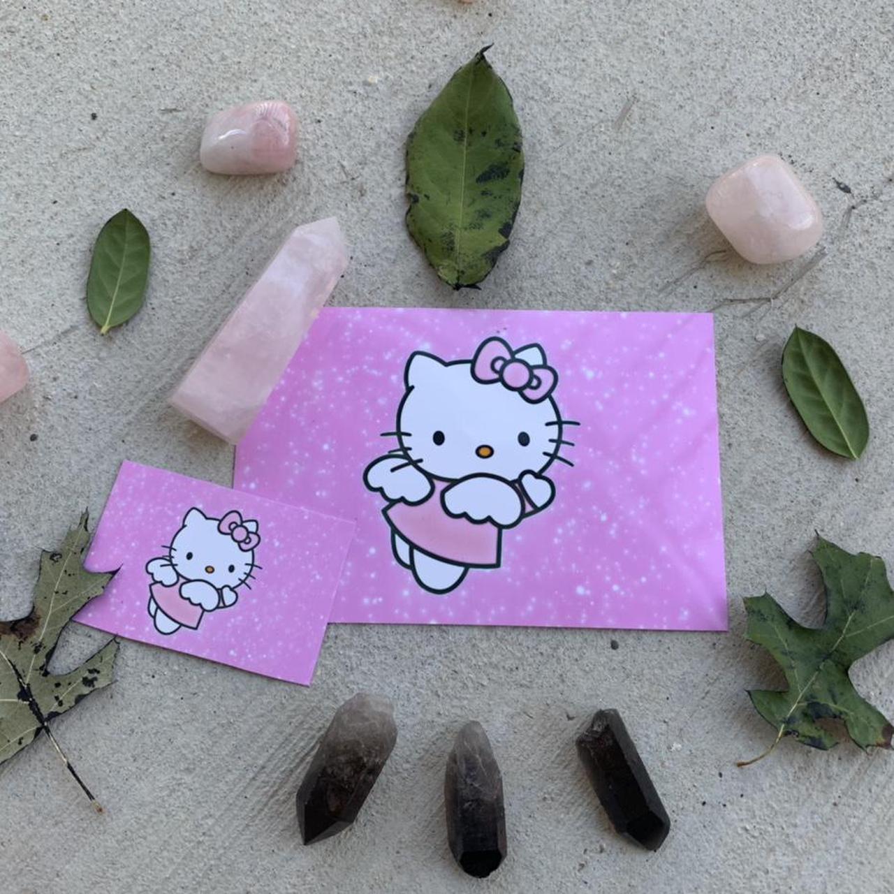 hello kitty sanrio angel print free stickers depop