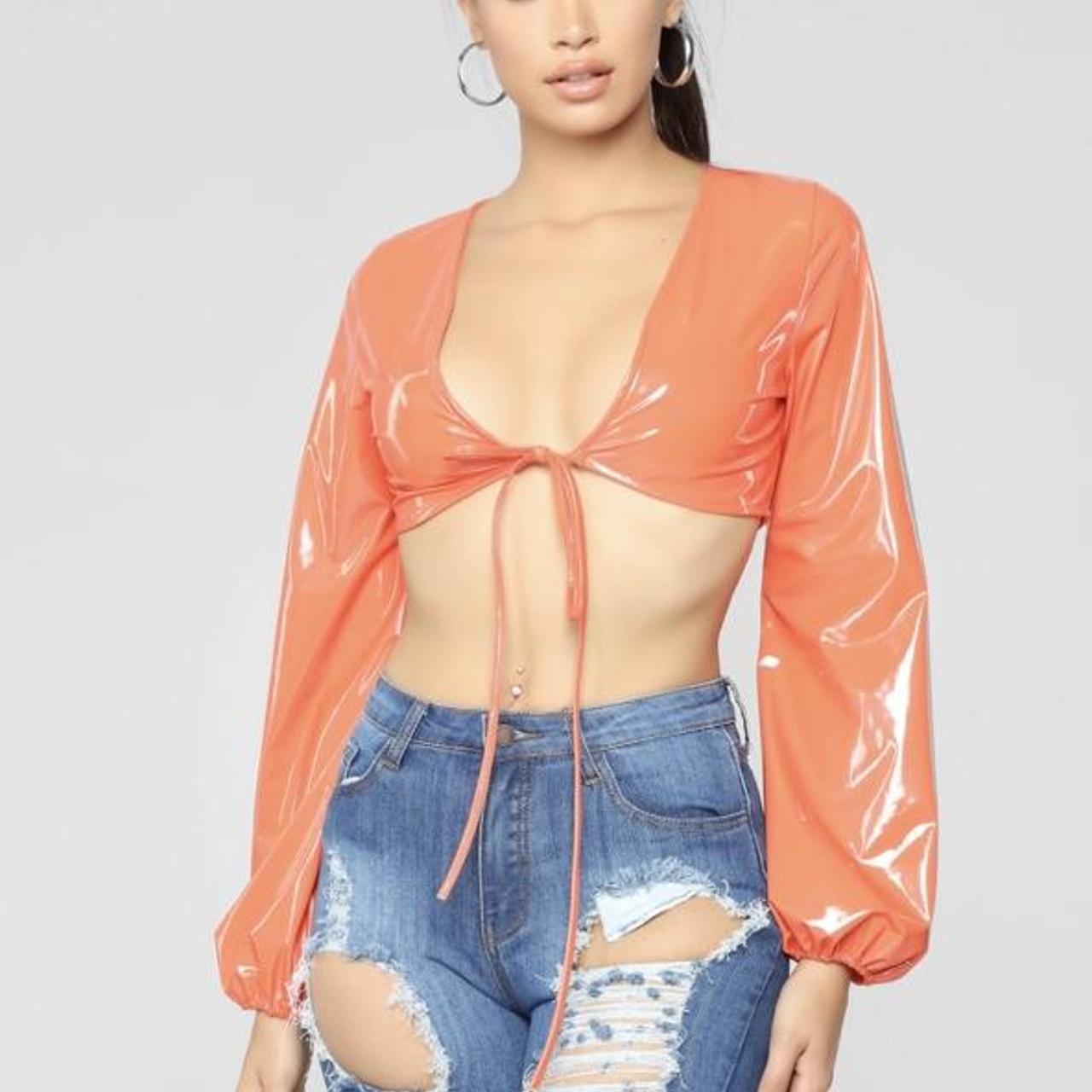 Cut front crop outlet hoodie fashion nova