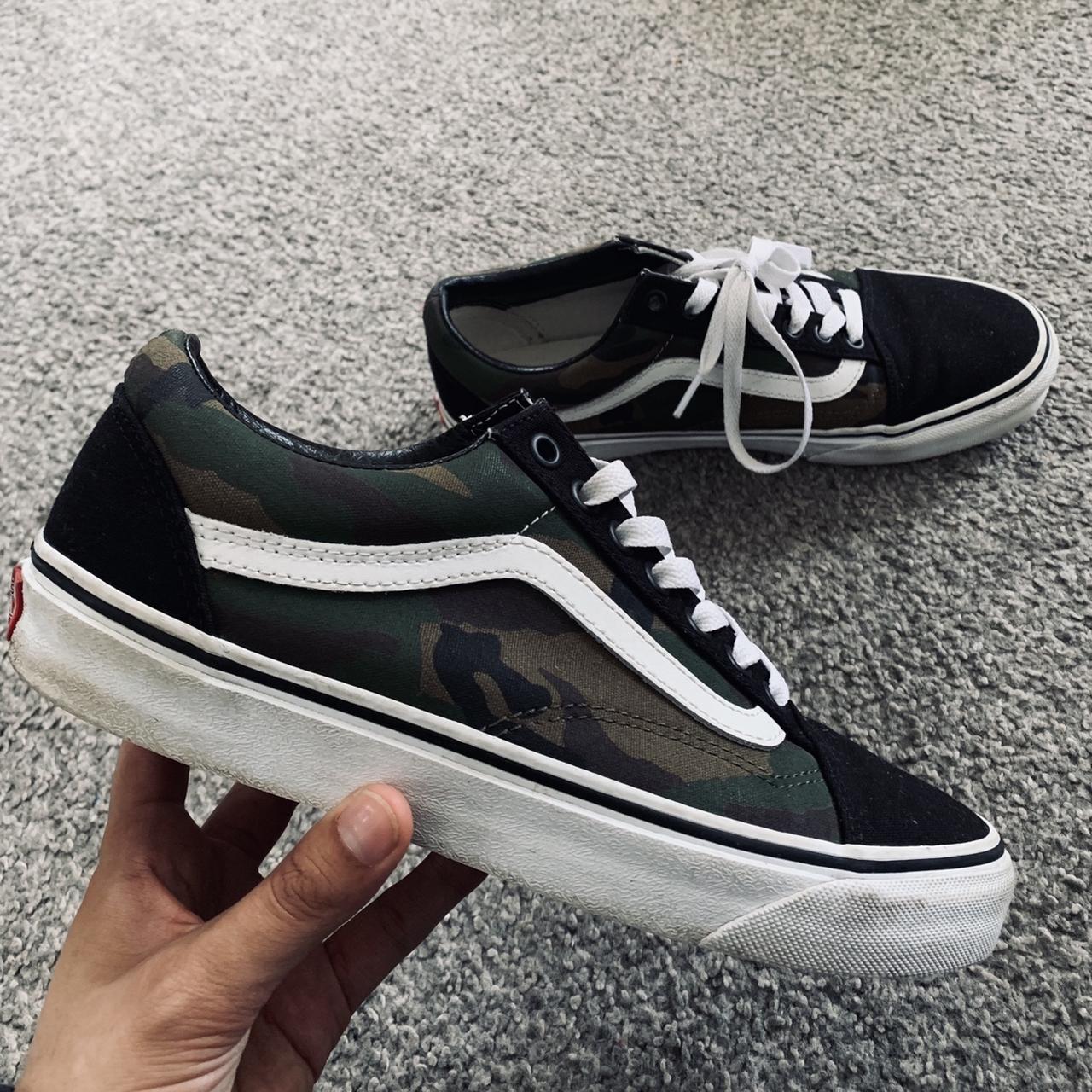 vans army print shoes