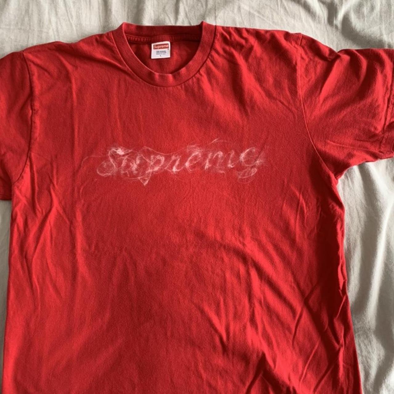 supreme smoke tee red