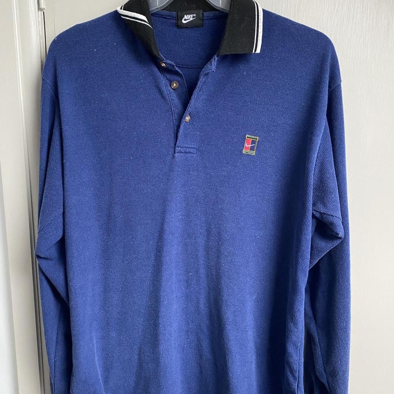 Nike Men's Blue and Black Polo-shirts | Depop