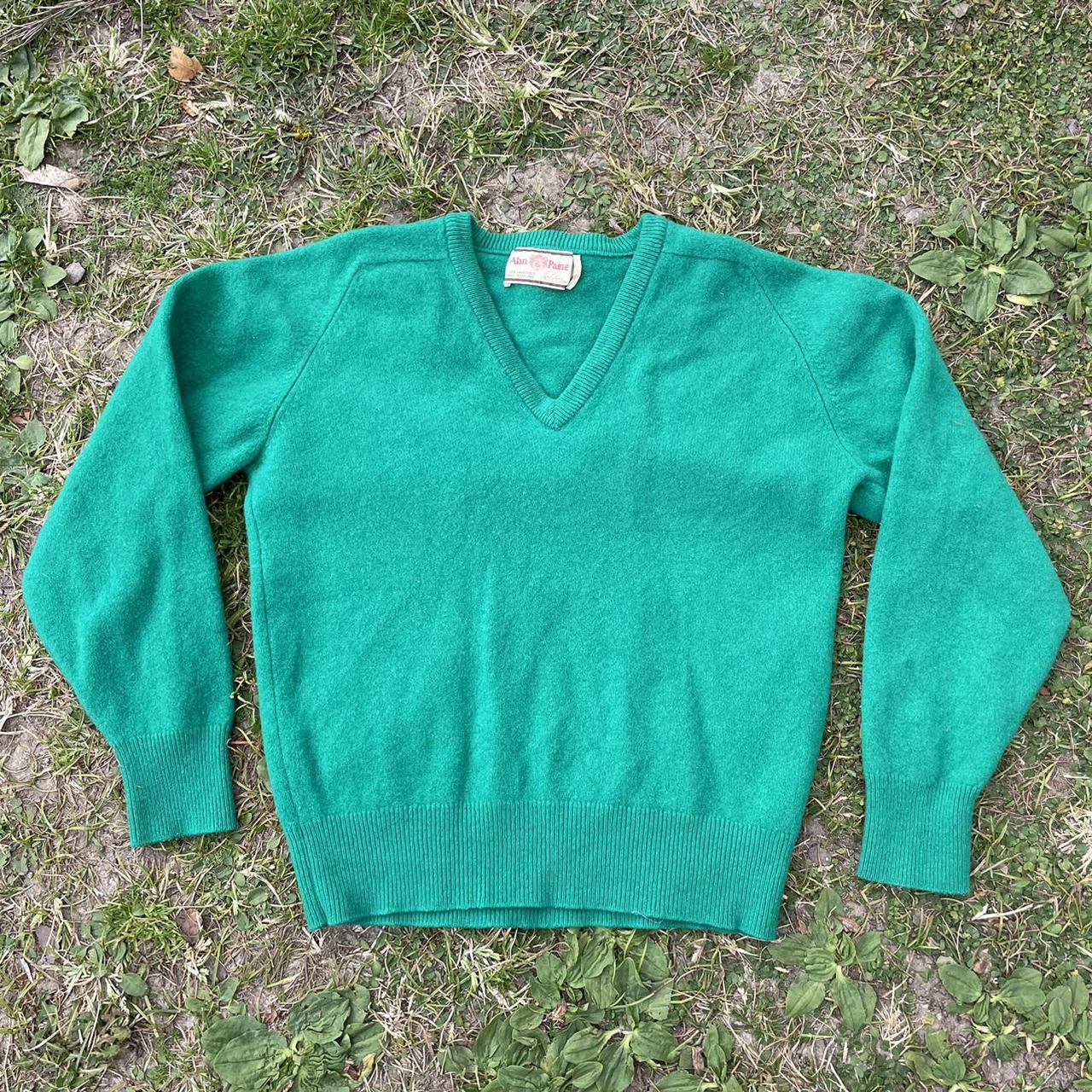 VINTAGE GREEN WOOL SWEATER FAIRY GREEN GRUNGE CUTE... - Depop