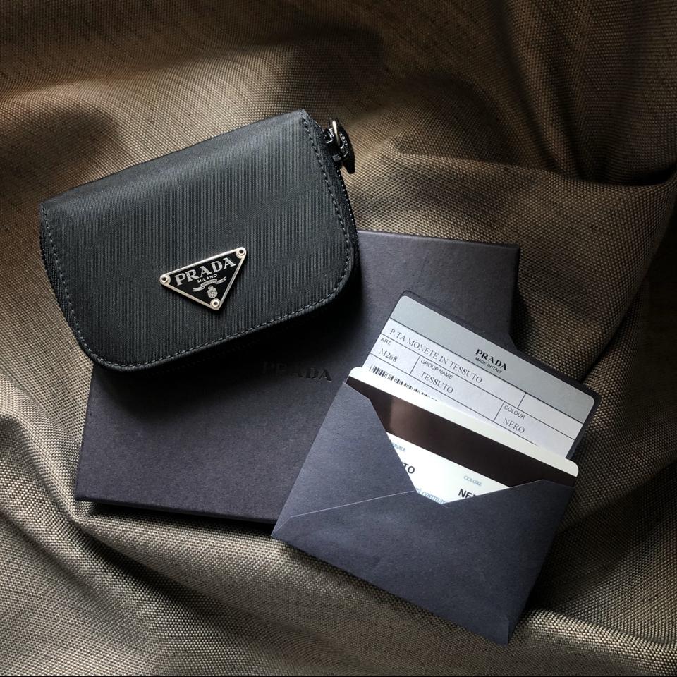 Prada nylon 2024 coin purse