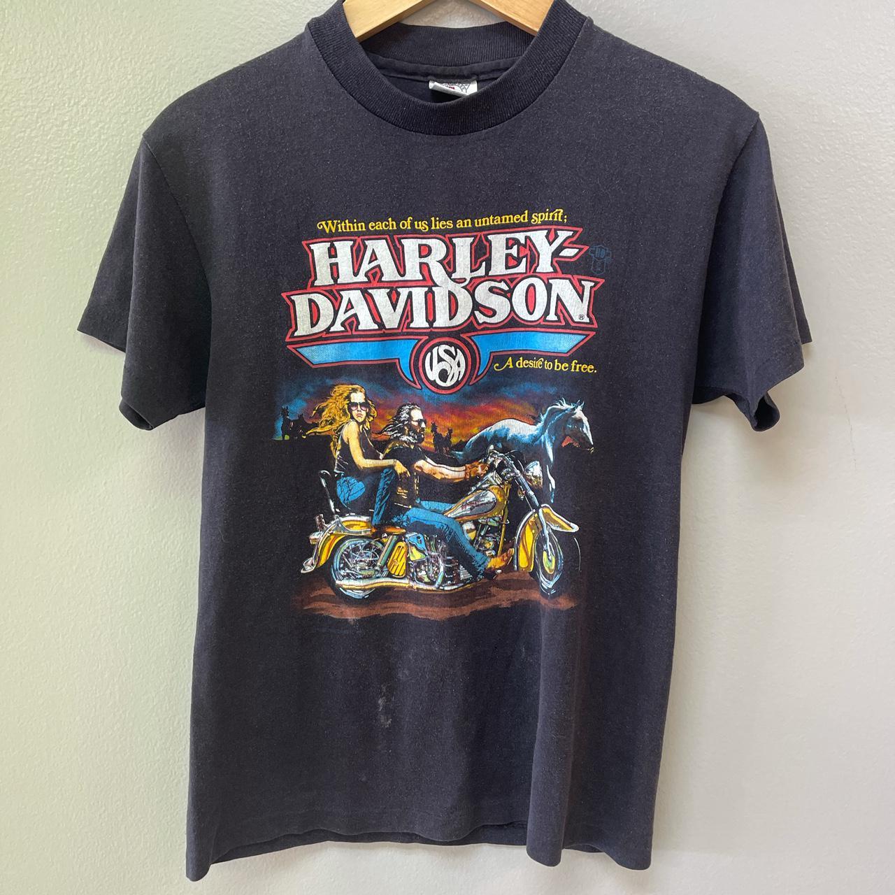 Vintage RARE 80s 1988 Harley Davidson Tshirt. Such - Depop