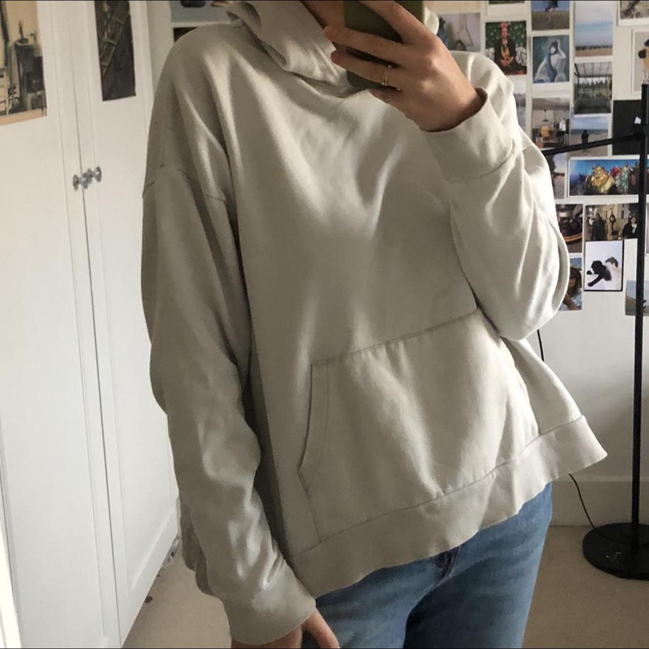 BEIGE HOODIE URBAN OUTFITTERS one size (S/M) has... - Depop