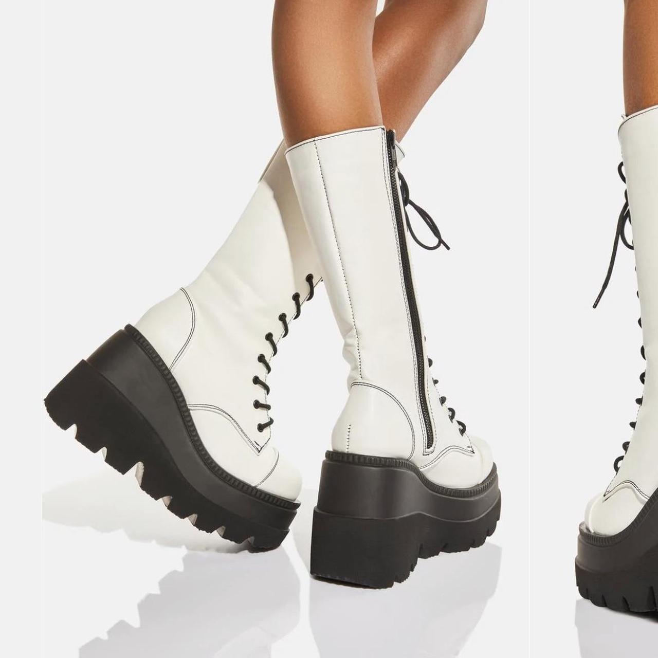 demonia white shoes