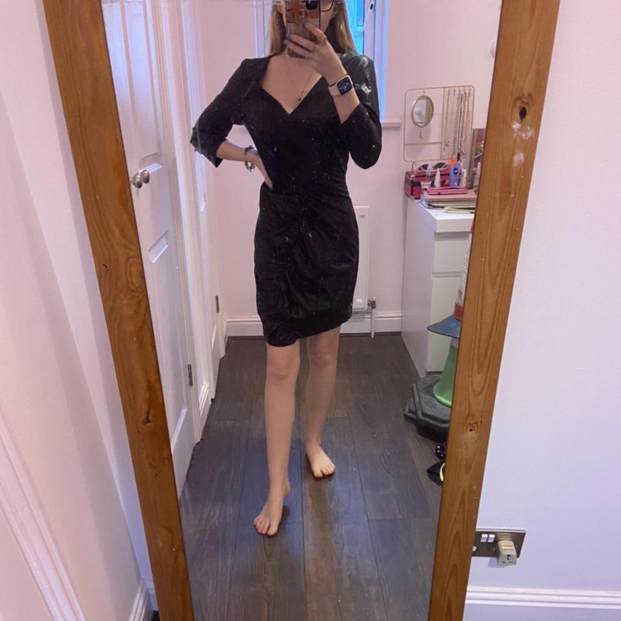 Zara black leather dress Wore one for 18th... - Depop