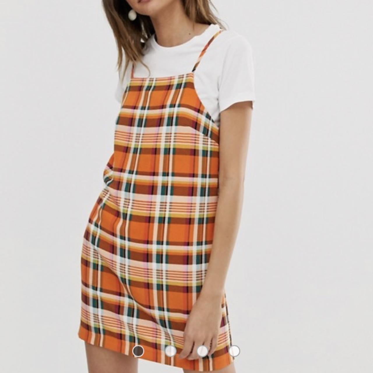 Monki hot sale orange dress