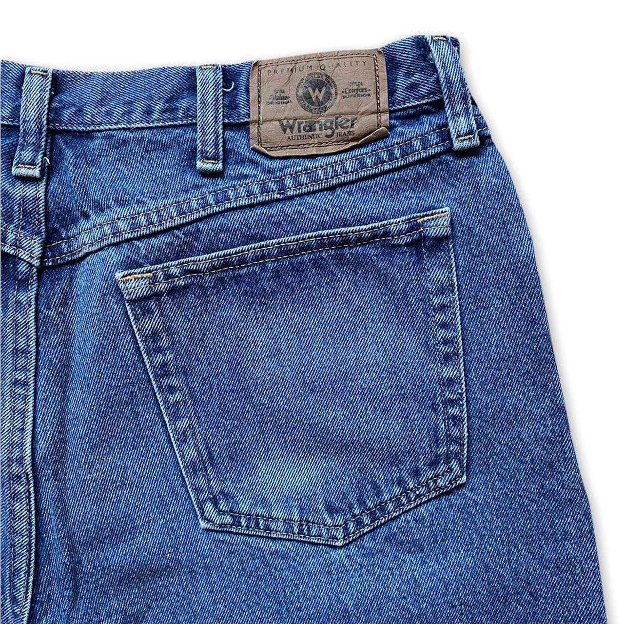 Blue Wrangler jeans. Label says 35x32. Please check... - Depop