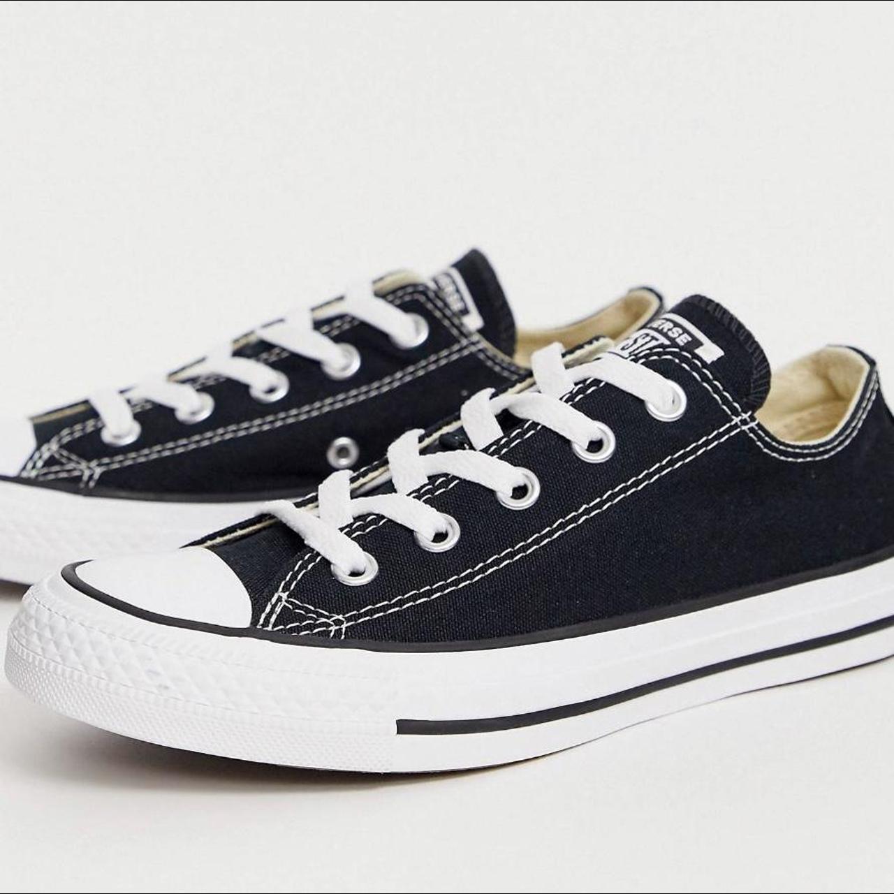 Converse Chuck Taylor All Star Ox trainers in black Depop