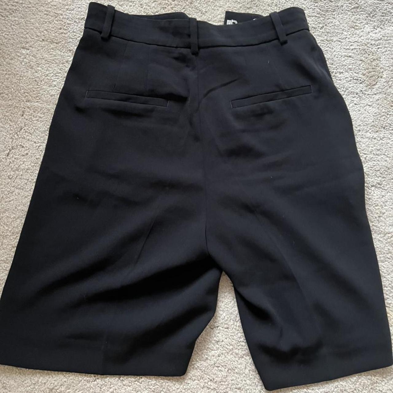 Black midi smart tailored shorts from H&M in size S.... - Depop