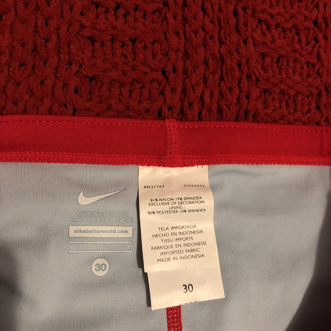 Red Nike swimming bottoms brand new never been worn... - Depop