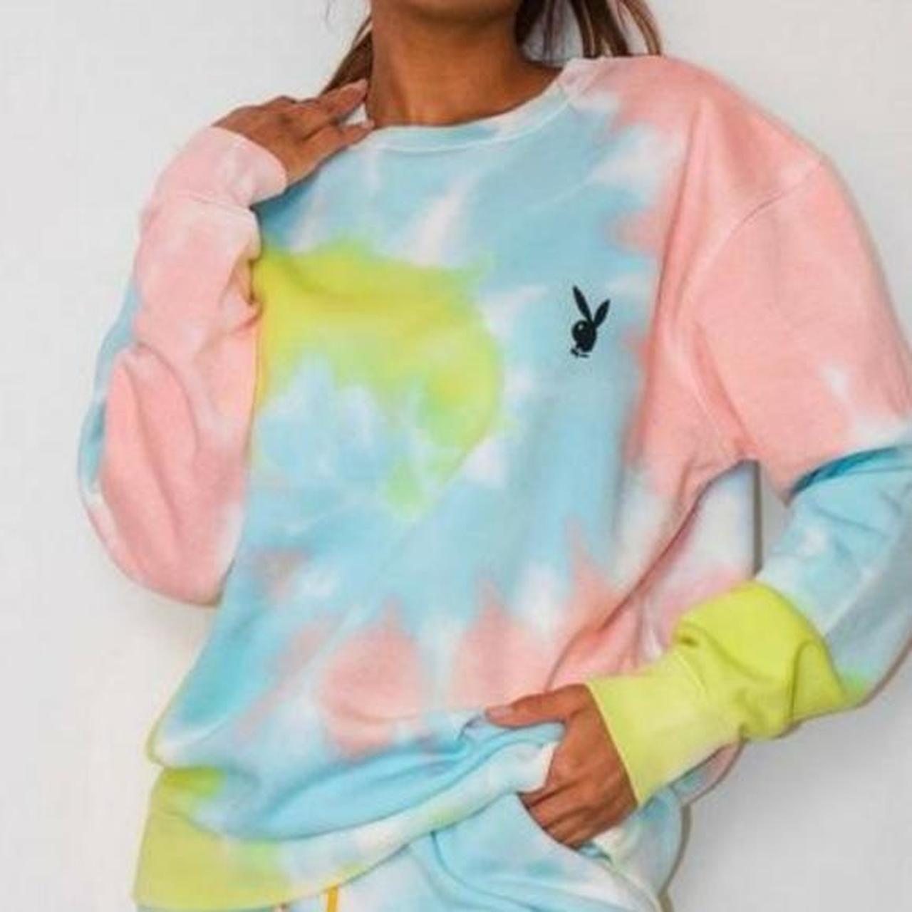 Playboy X Missguided tie dye sweatshirt Size small... Depop