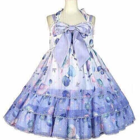 angelic pretty dream marine jsk set with a hairclip... - Depop