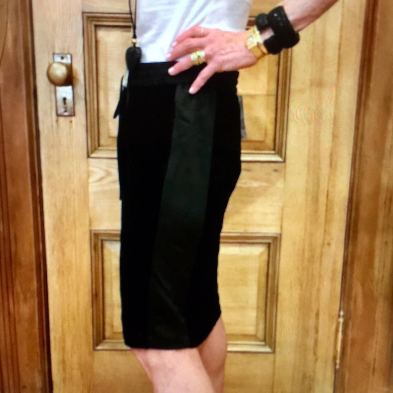 Joe Fresh black velvet and satin skirt with