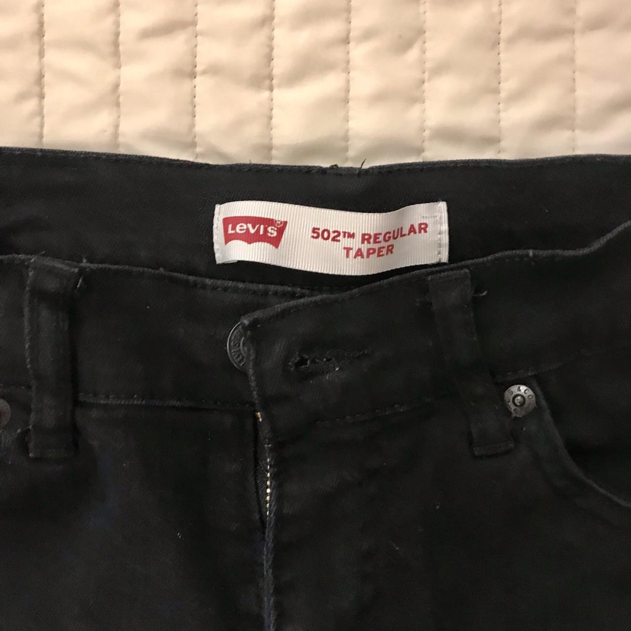 Levi's 502 TM regular taper black jeans. Size W27 x... - Depop