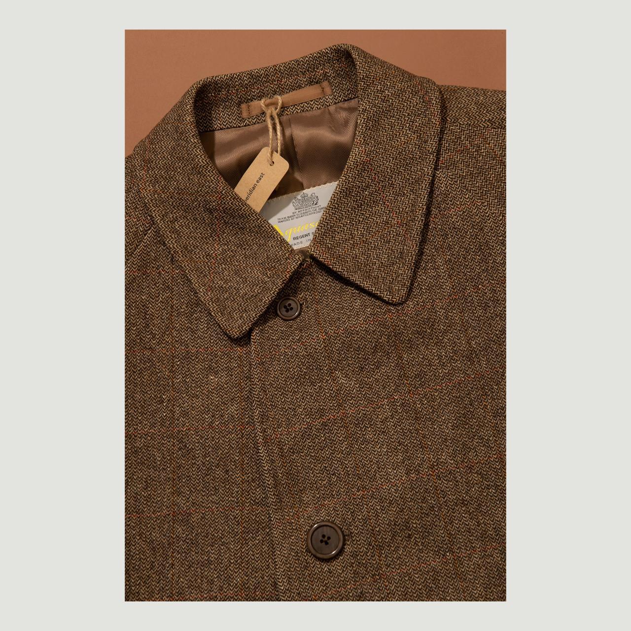 A heavy lambswool overcoat from Aquascutum. Brown... Depop