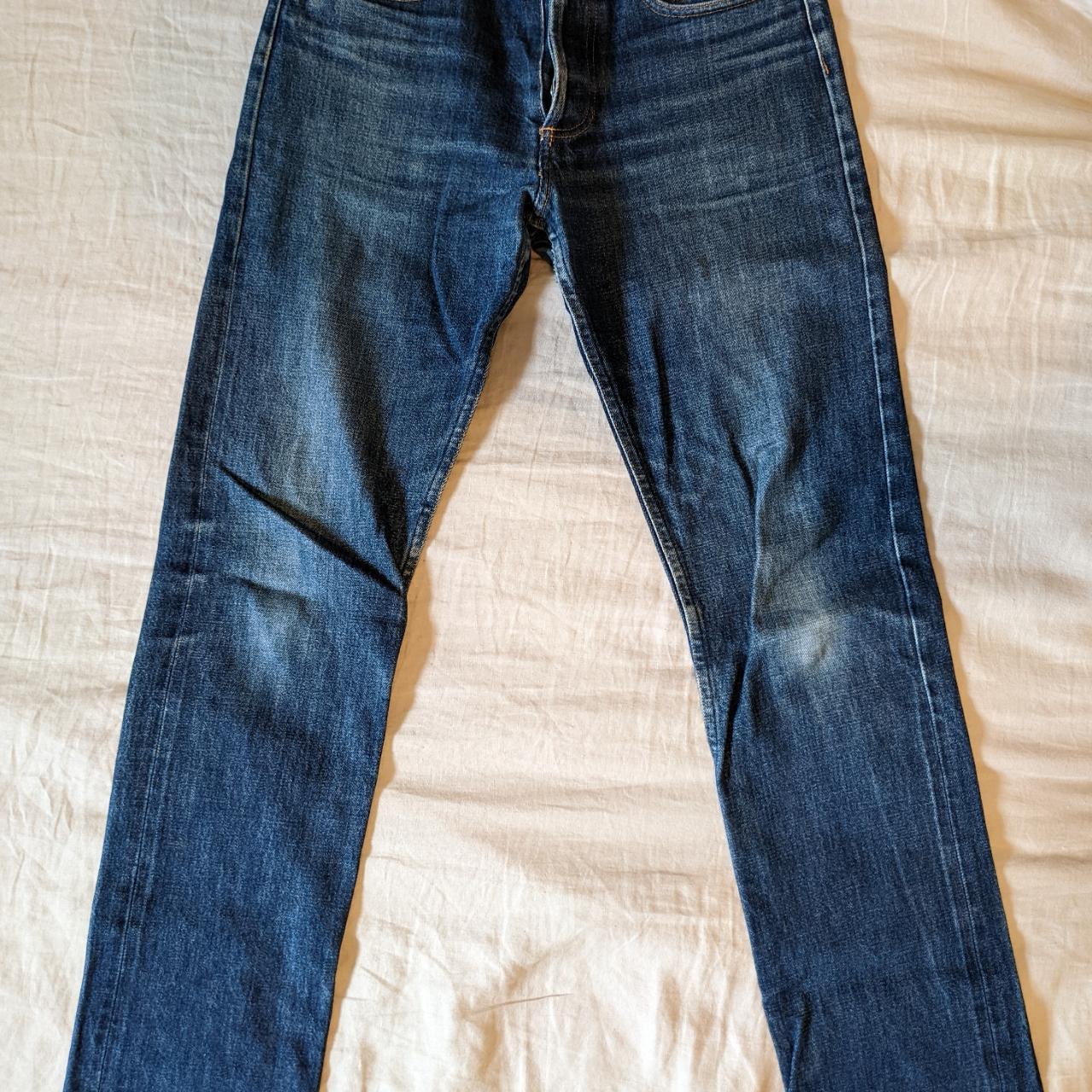 A.P.C. Men's Blue and Navy Jeans | Depop