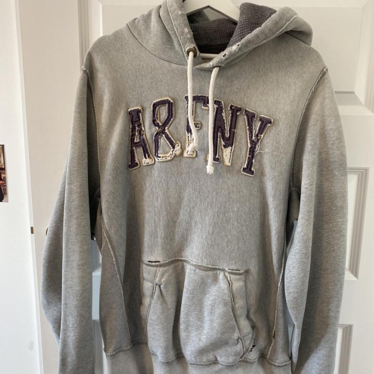 Abercrombie & Fitch Men's Grey Hoodie | Depop