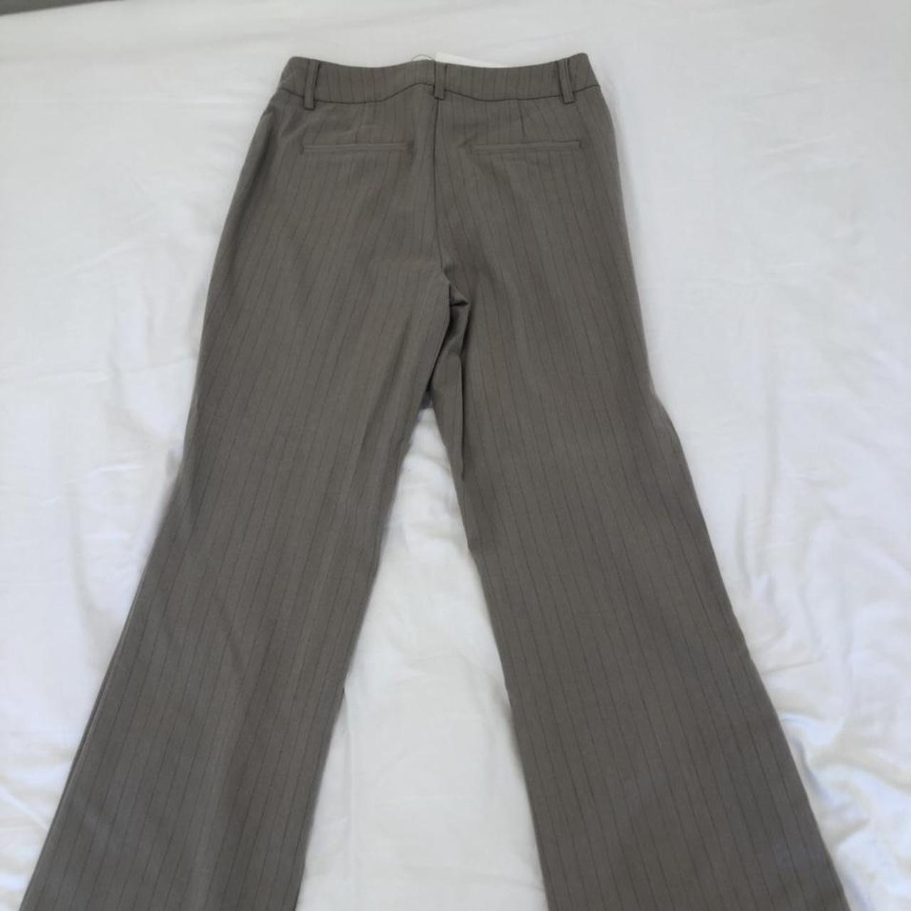 Glassons grey pinstripe flared pants. Size 8. Never... - Depop