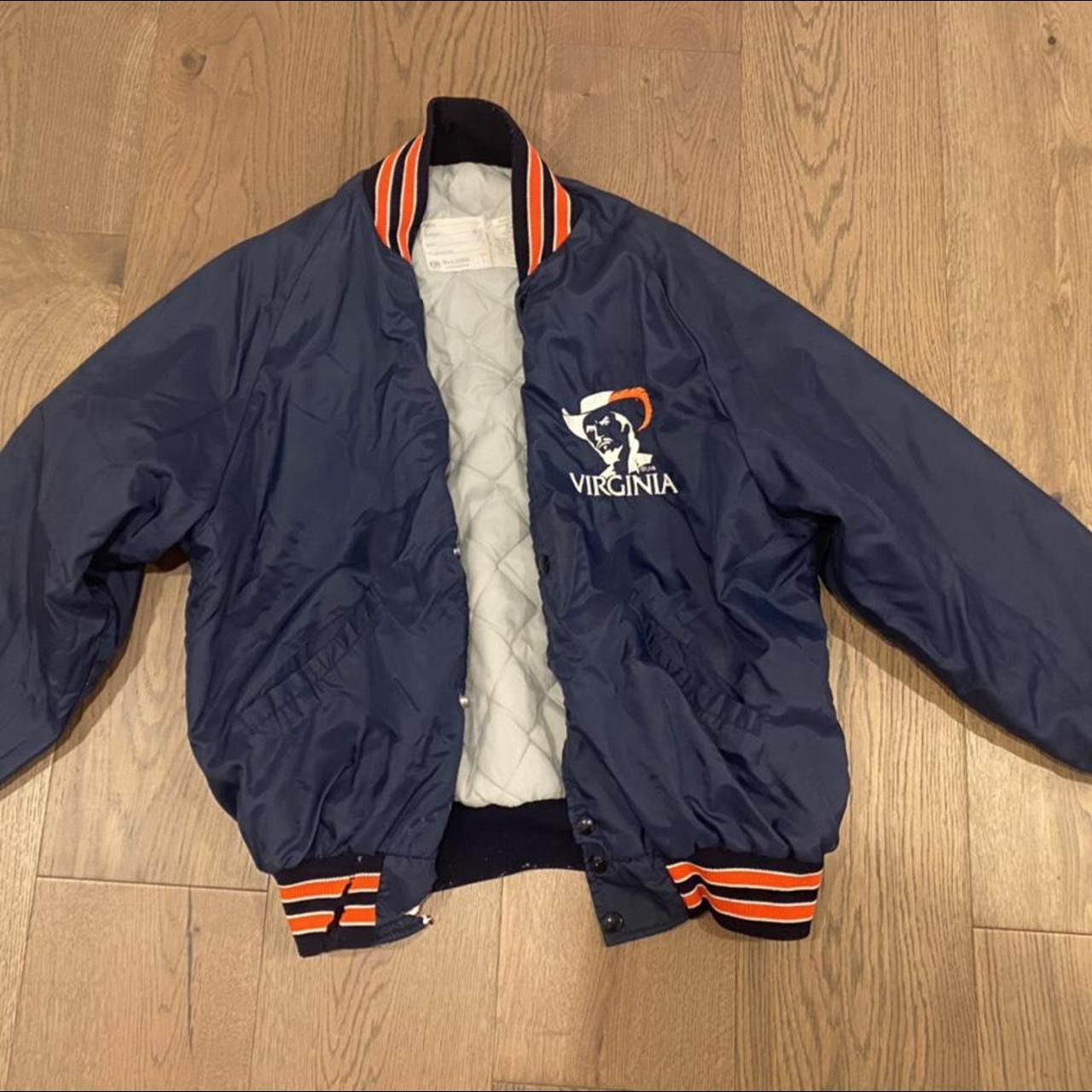 Men's Navy and Orange Jacket | Depop