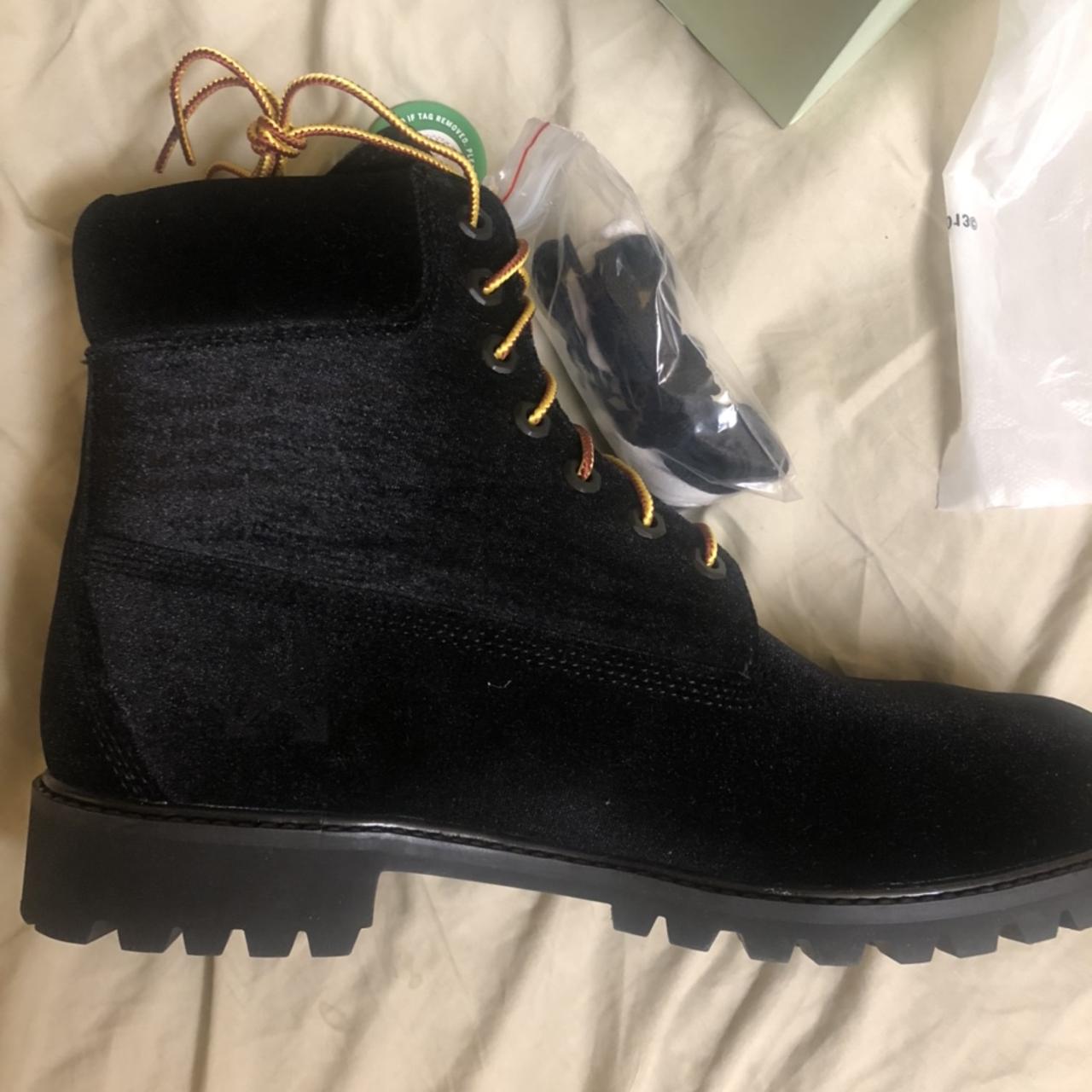 Off white timberlands black online