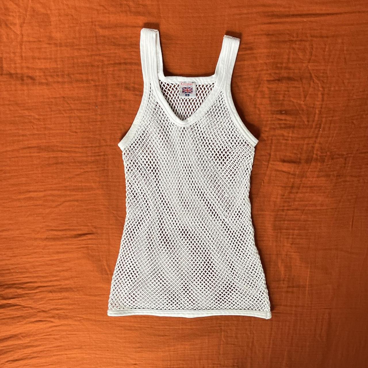 Vintage white tank top from the 90s 100... Depop