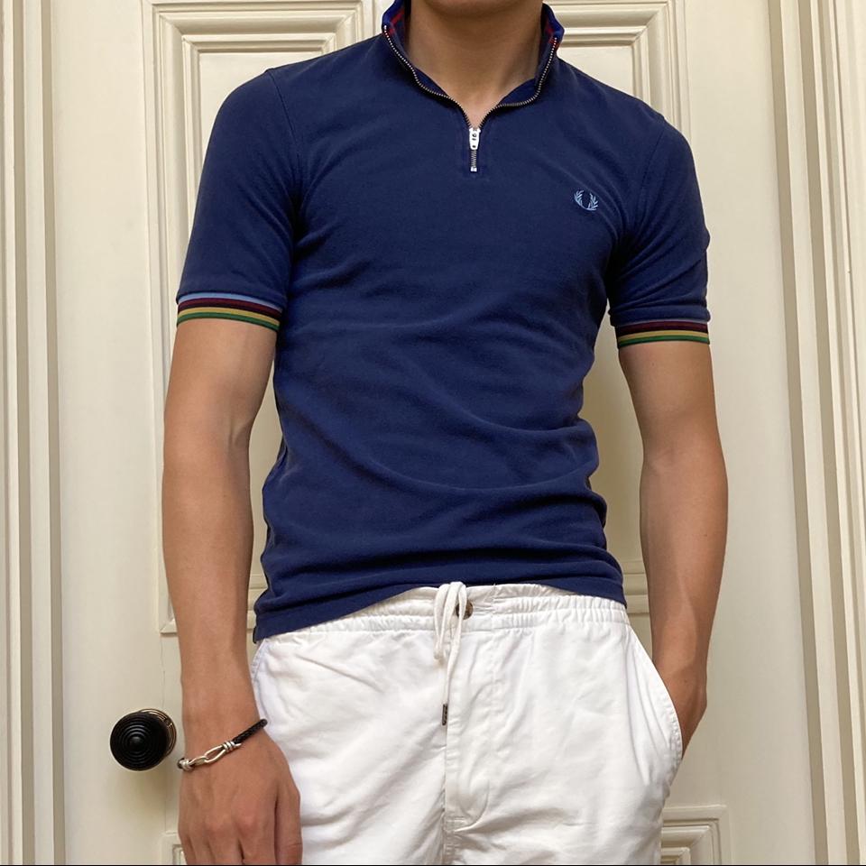 FRED PERRY Bradley Wiggins Limited Edition Navy Polo... - Depop