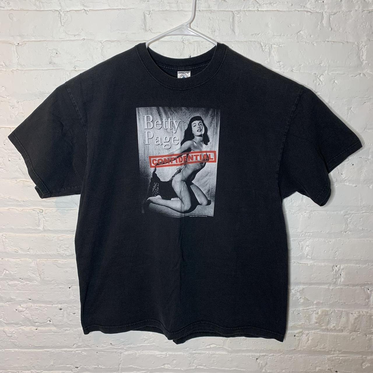 2001 Betty Page confidential t shirt. Good condition... - Depop