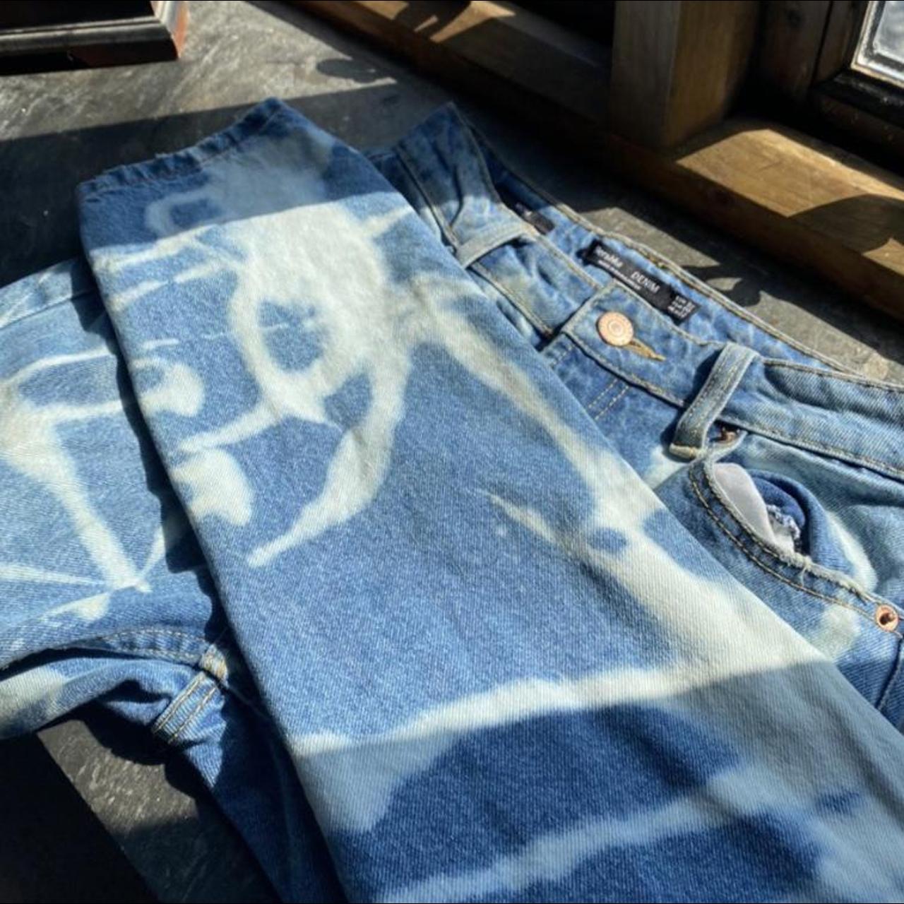 bershka bleached denim jeans size 6 i’m moving so... Depop