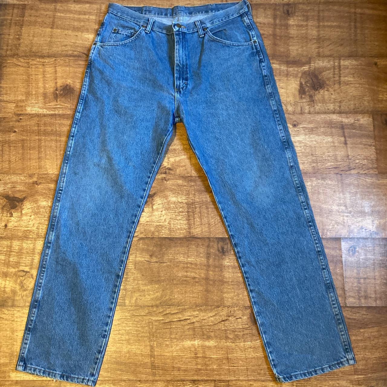 Wrangler vintage denim blue straight leg jean 📏... - Depop