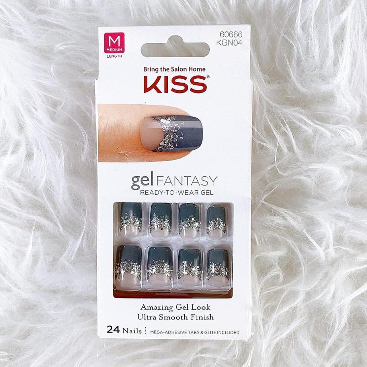 Kiss Impress Press-On Nails. Gel Fantasy Steel Gray... - Depop