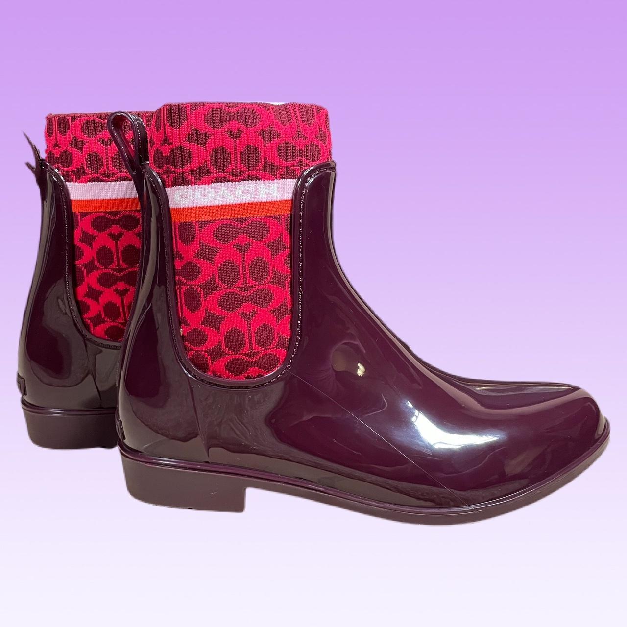 Coach Women's Burgundy and Red Boots (2)