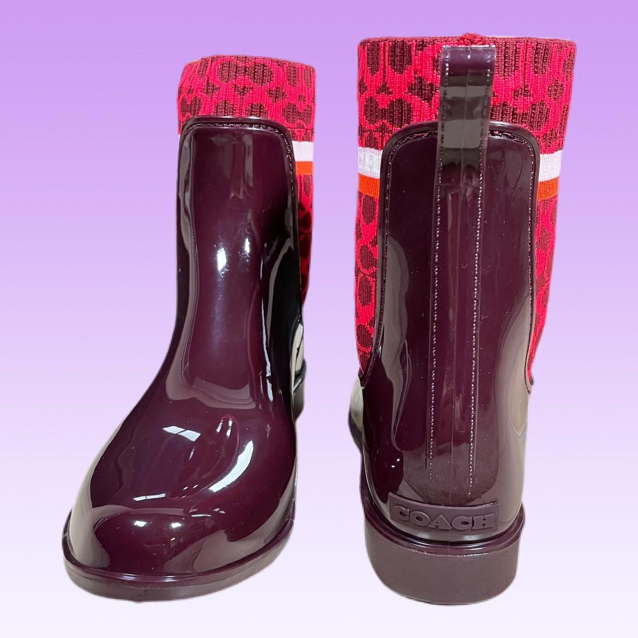 Coach Women's Burgundy and Red Boots (3)