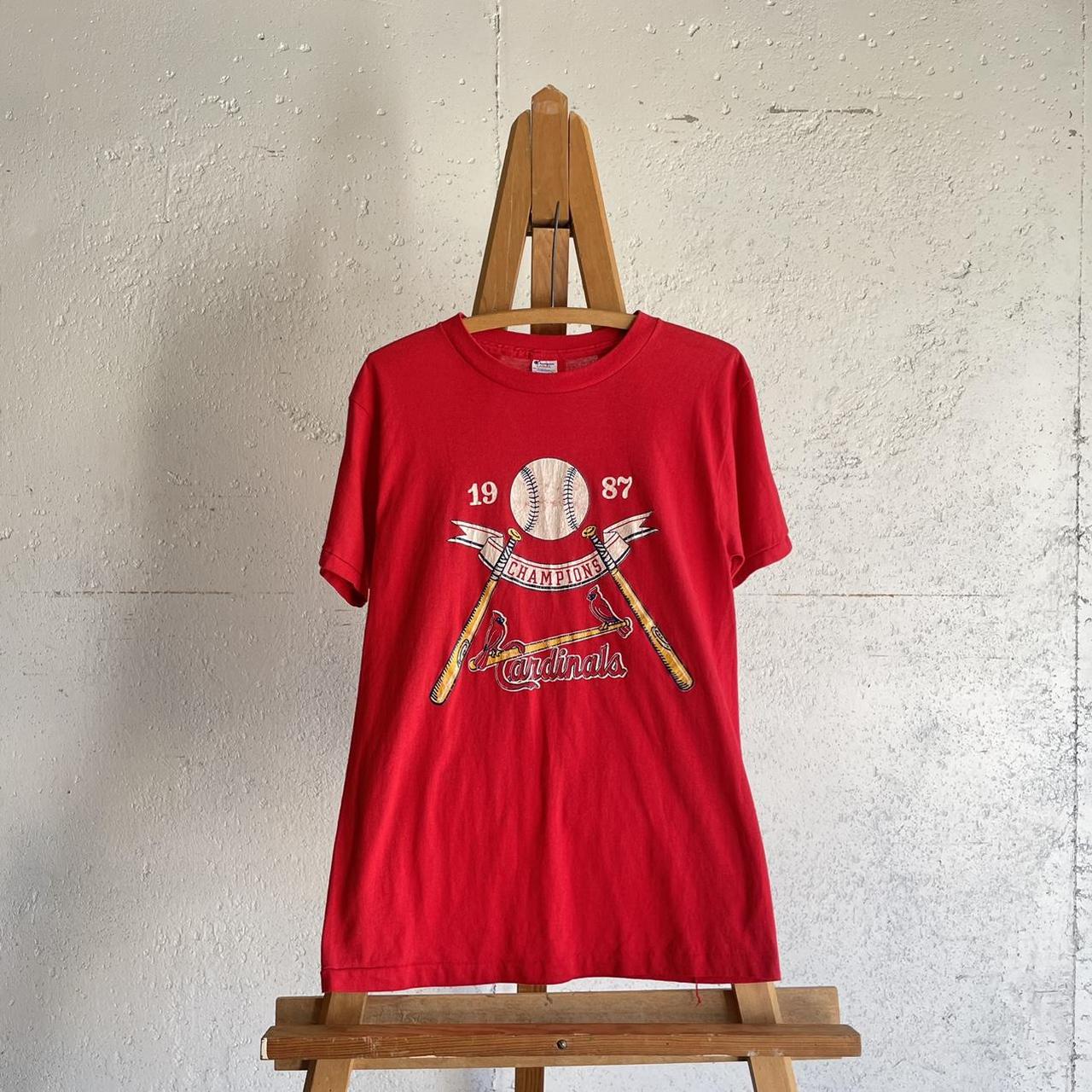 Vintage MLB St. Louis Cardinals Red Tshirt 1987 Made in USA